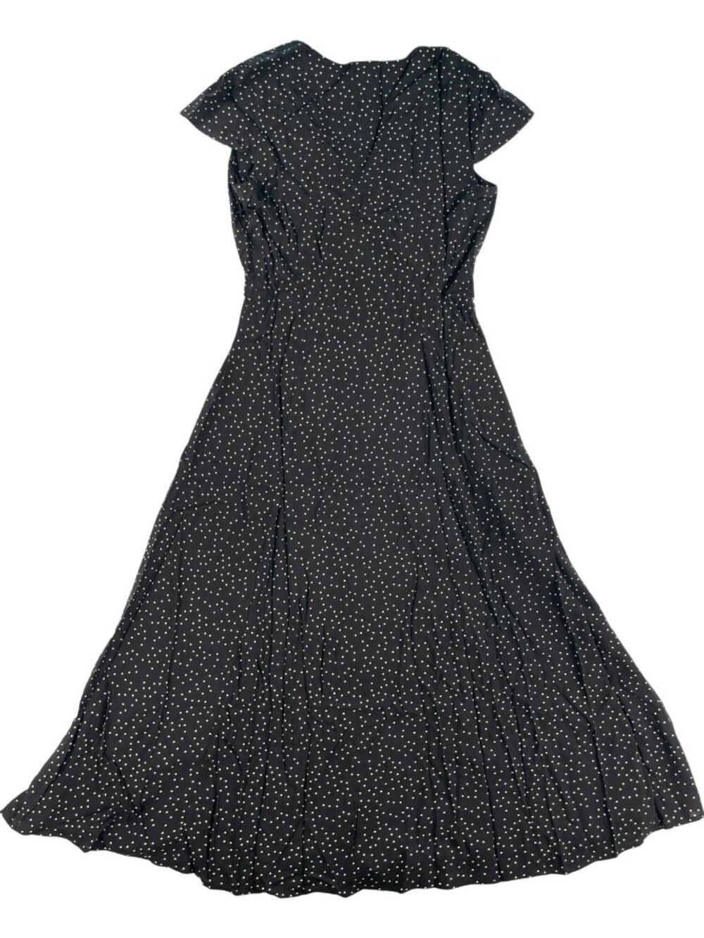 Nobodys Child Avery Black Polka Dot Midi Slit Casual Everyday Dress Sz US 6 NEW - Picture 2 of 10
